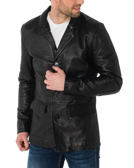 Men’s Genuine Leather Blazer MB 42