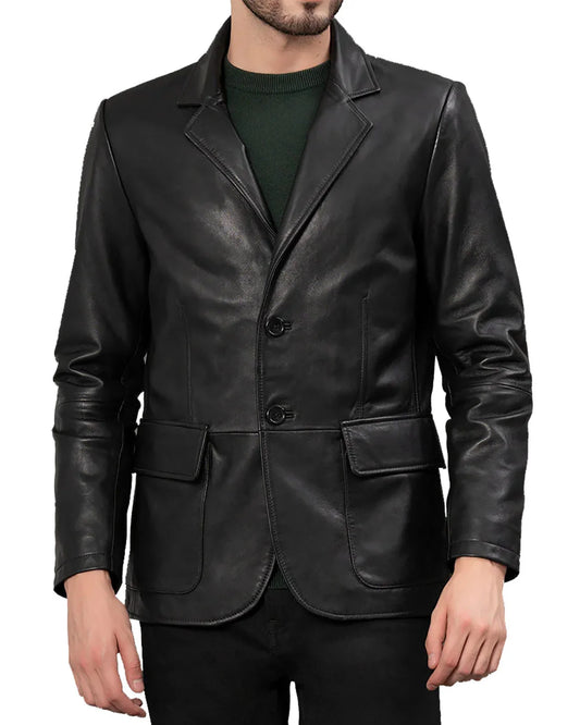 Men’s Genuine Leather Blazer MB 45