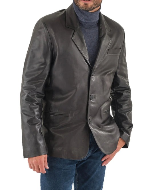 Men’s Genuine Leather Blazer MB 54