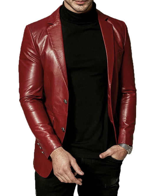 Men’s Genuine Leather Blazer MB 55