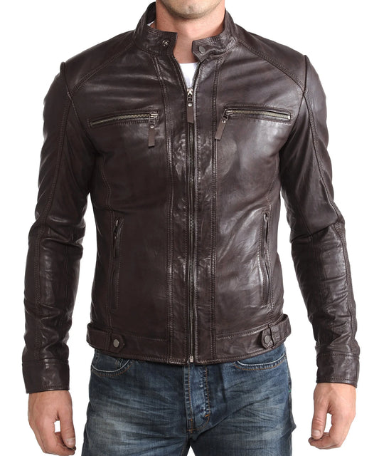 Men's Genuine Leather Jacket MJ 09
