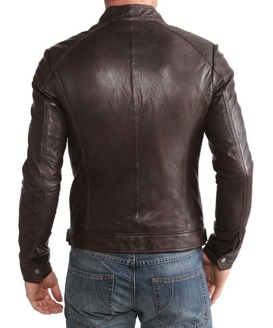 Men's Genuine Leather Jacket MJ 09