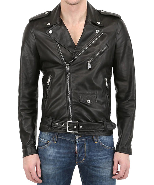 Men's Genuine Leather Jacket MJ 112