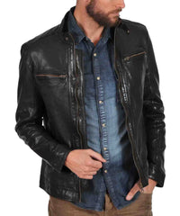 Men's Genuine Leather Jacket MJ 119