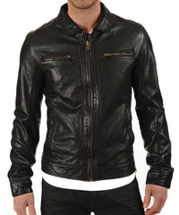 Men's Genuine Leather Jacket MJ 11
