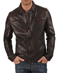 Men's Genuine Leather Jacket MJ 12