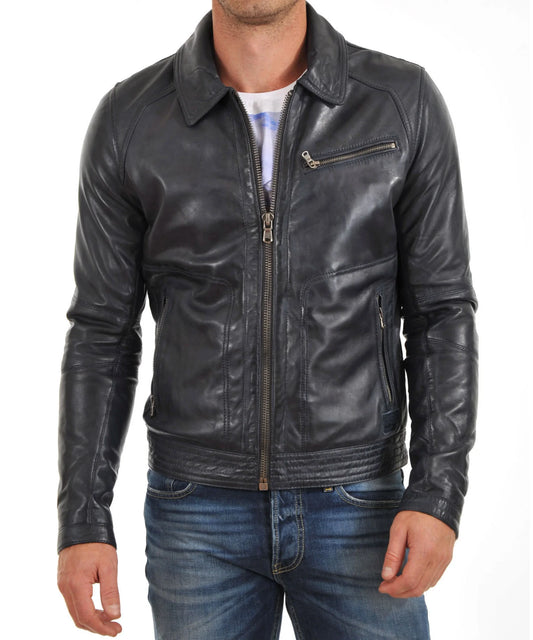 Men's Genuine Leather Jacket MJ 132
