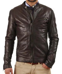 Men's Genuine Leather Jacket MJ 13