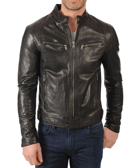 Men's Genuine Leather Jacket MJ 141
