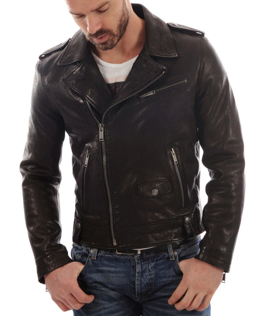 Men's Genuine Leather Jacket MJ 146