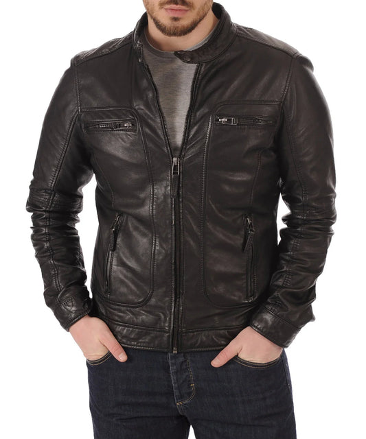 Men's Genuine Leather Jacket MJ 149