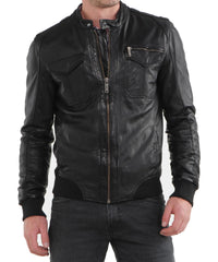 Men's Genuine Leather Jacket MJ 154