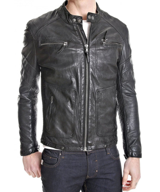 Men's Genuine Leather Jacket MJ 177