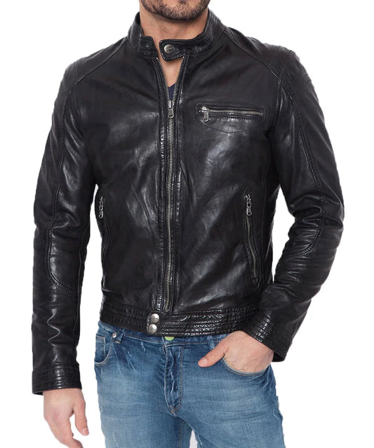 Men's Genuine Leather Jacket MJ 186