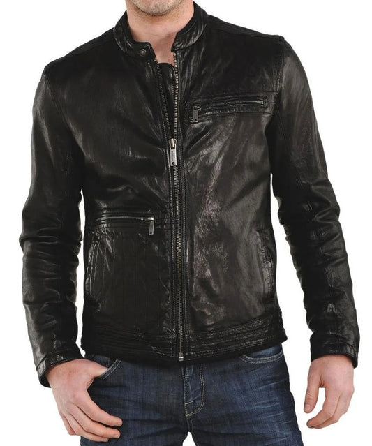 Men's Genuine Leather Jacket MJ 195