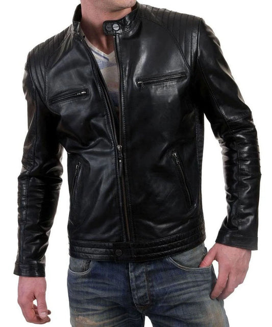 Men's Genuine Leather Jacket MJ 196