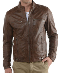 Men's Genuine Leather Jacket MJ 23