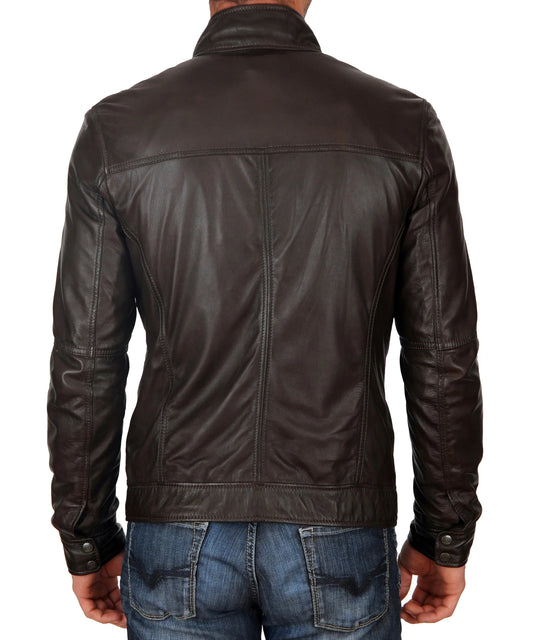Men's Genuine Leather Jacket MJ 34
