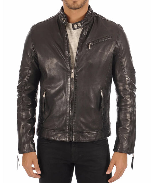 Men's Genuine Leather Jacket MJ 44
