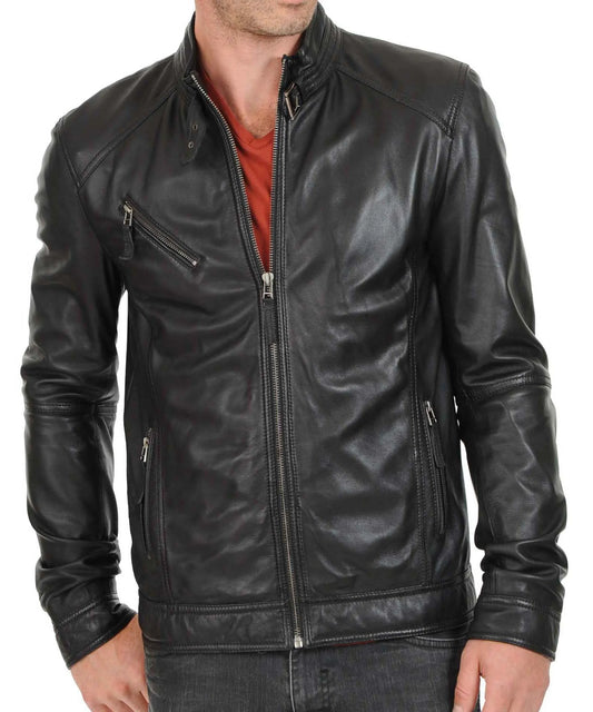 Men's Genuine Leather Jacket MJ 47