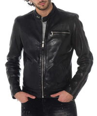 Men's Genuine Leather Jacket MJ 48