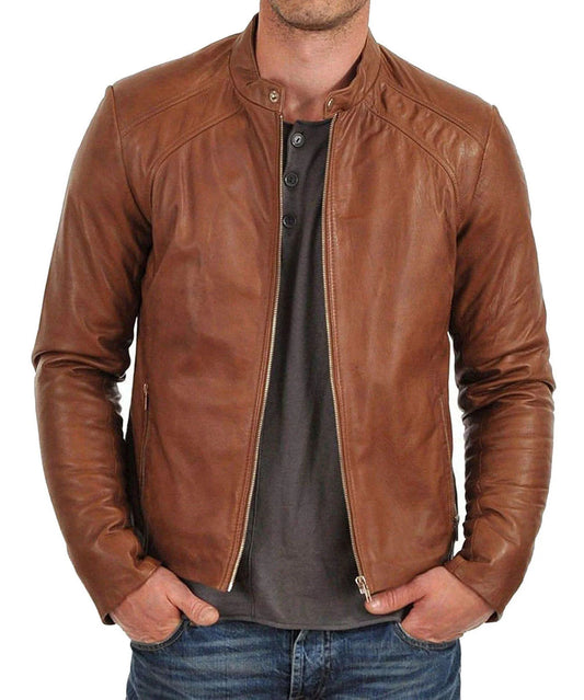 Men's Genuine Leather Jacket MJ 52