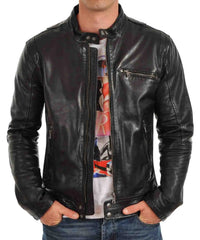 Men's Genuine Leather Jacket MJ 54