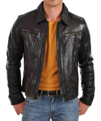 Men's Genuine Leather Jacket MJ 55