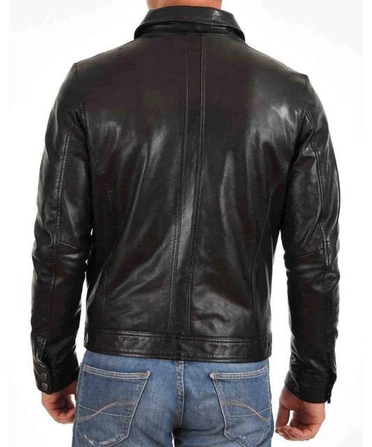 Men's Genuine Leather Jacket MJ 55