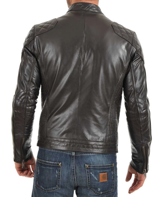 Men's Genuine Leather Jacket MJ 62