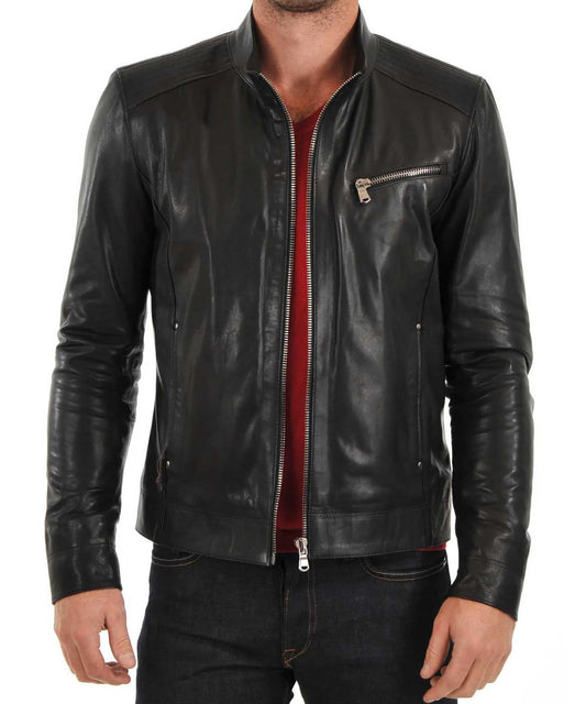 Men's Genuine Leather Jacket MJ 63