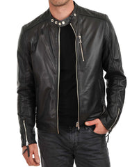 Men's Genuine Leather Jacket MJ 66