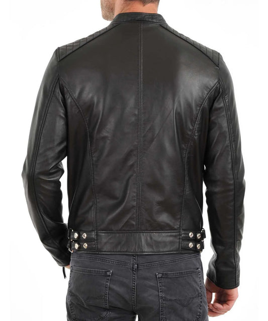 Men's Genuine Leather Jacket MJ 66