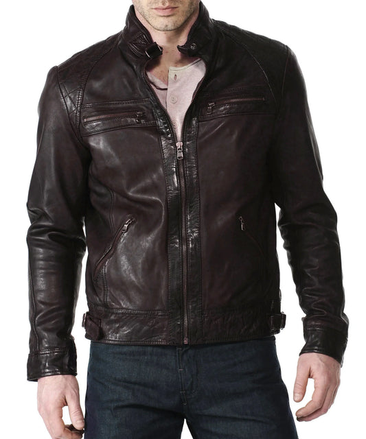 Men's Genuine Leather Jacket MJ 71