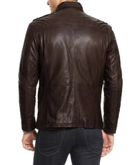 Men's Genuine Leather Jacket MJ 72