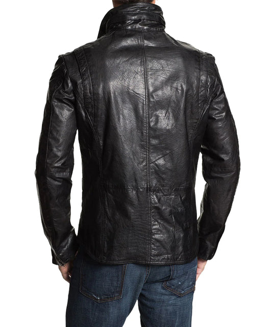 Men's Genuine Leather Jacket MJ 79