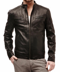 Men's Genuine Leather Jacket MJ 82