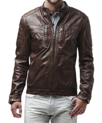 Men's Genuine Leather Jacket MJ 83