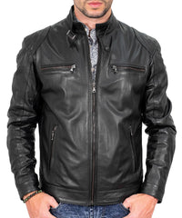 Men's Genuine Leather Jacket MJ 90