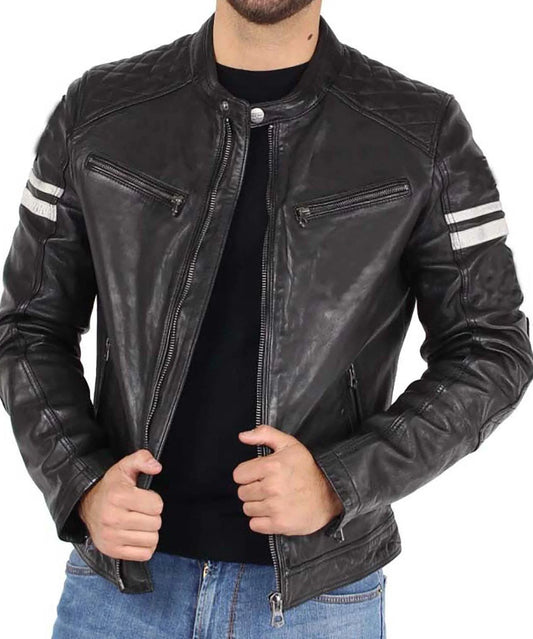 Men's Genuine Leather Jacket MJ 43