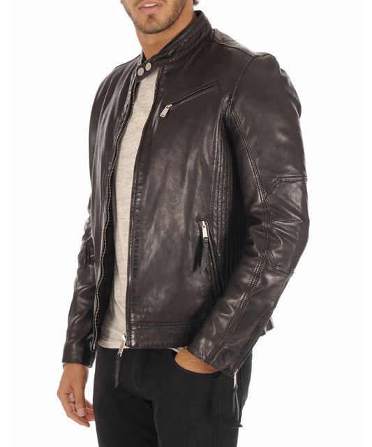 Men's Genuine Leather Jacket MJ 44