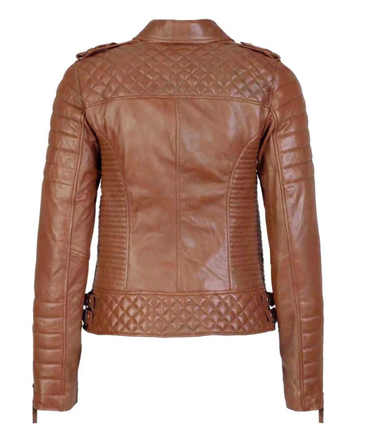 Women’s Genuine Leather Moto Jacket Mango
